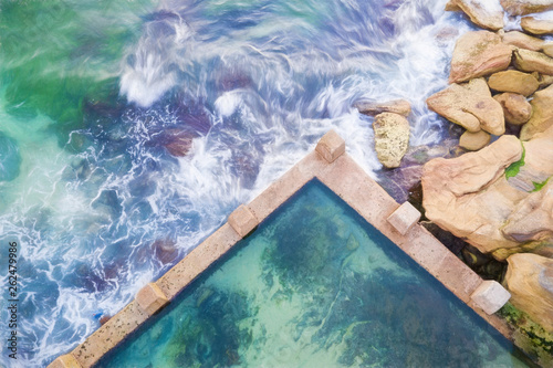 Coogee Ocean Rock Pool top down view photo