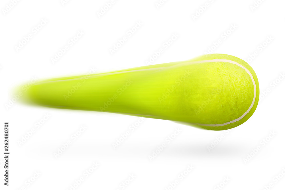 Tennis ball isolated on white. Flying ball. Tennis ball isolated on white. Flying ball.