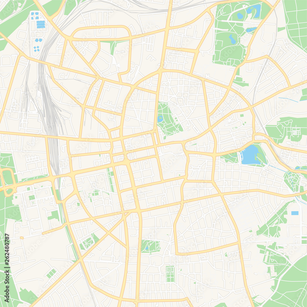 Darmstadt, Germany printable map