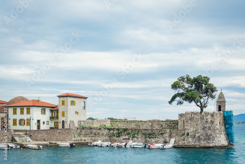 View of the port of Nafpaktos in Greece