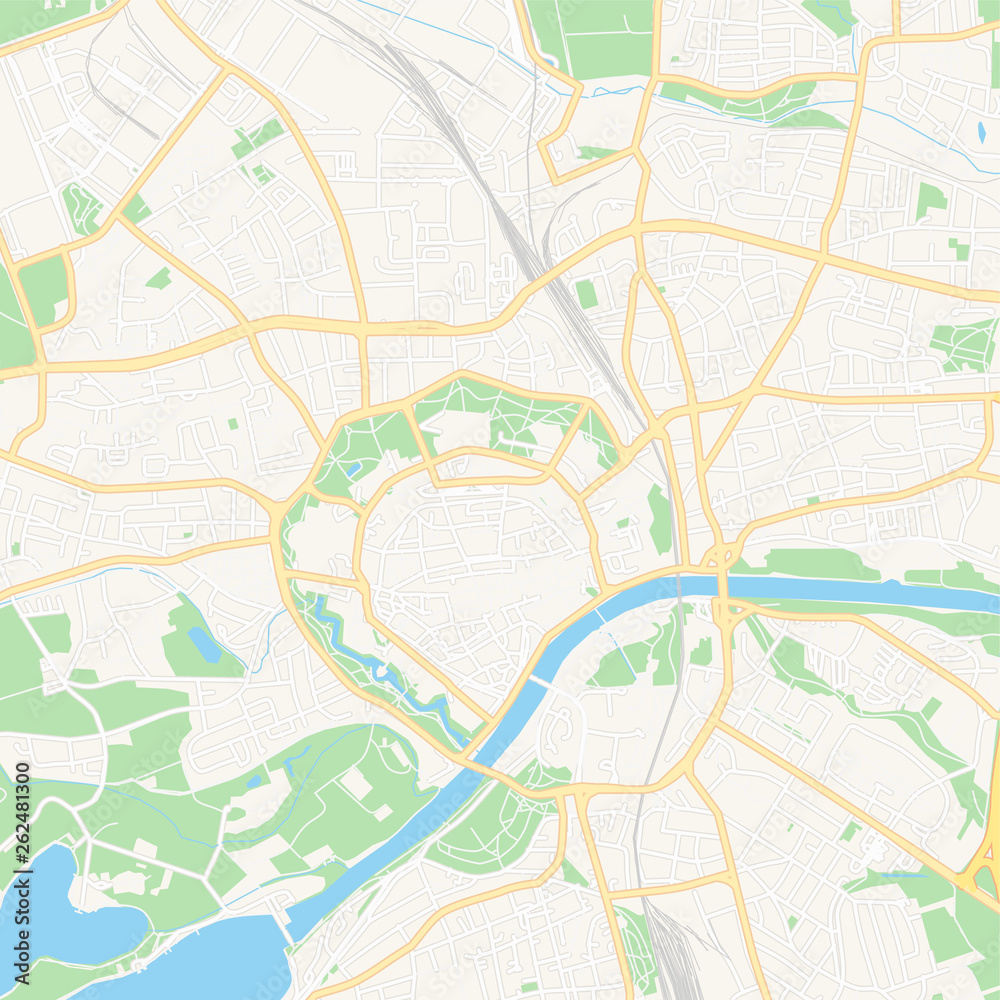 Ingolstadt, Germany printable map
