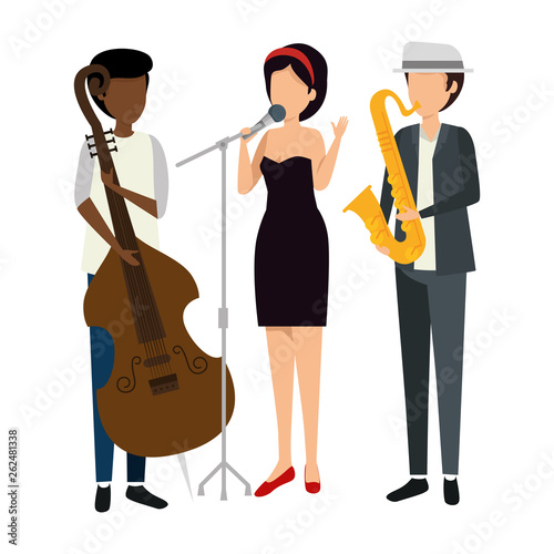 musical group playing instruments