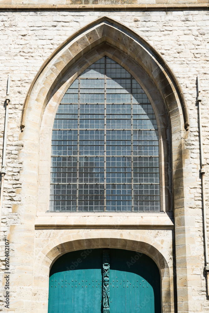 Fototapeta premium window of Sint Salvators cathedral in Bruges, Brugge, Belgium
