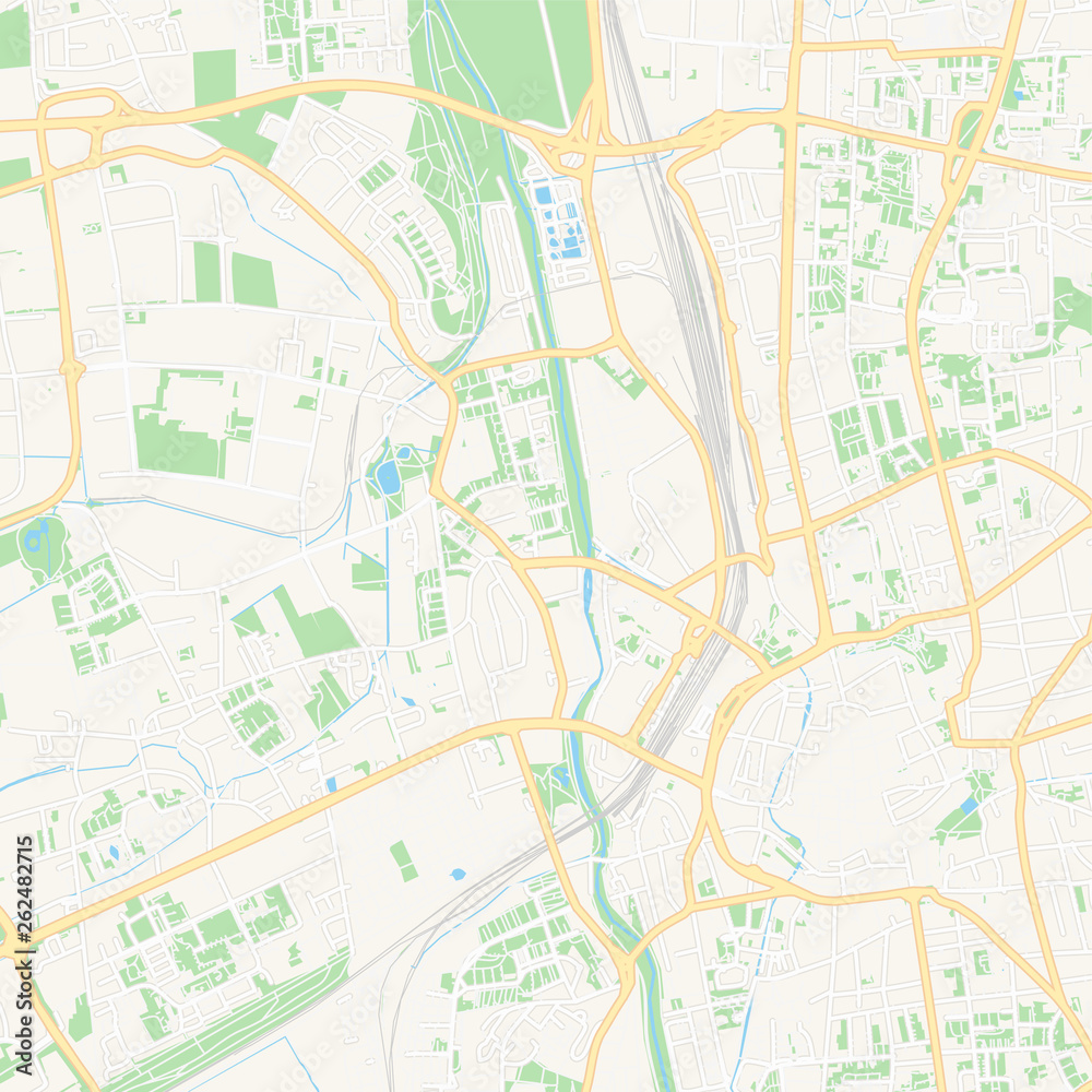 Fototapeta premium Gottingen, Germany printable map