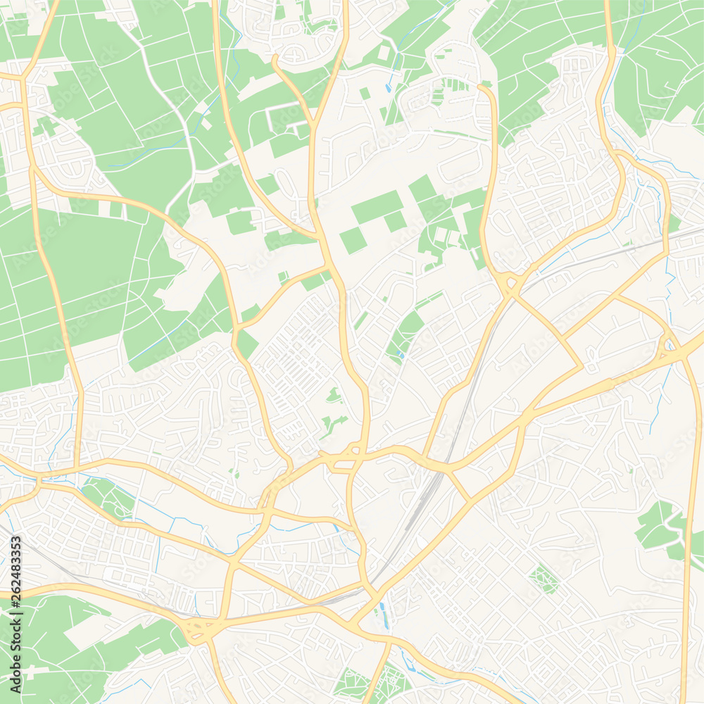 Reutlingen, Germany printable map