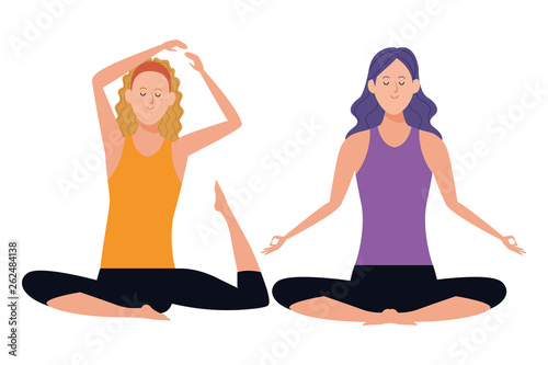 women yoga poses