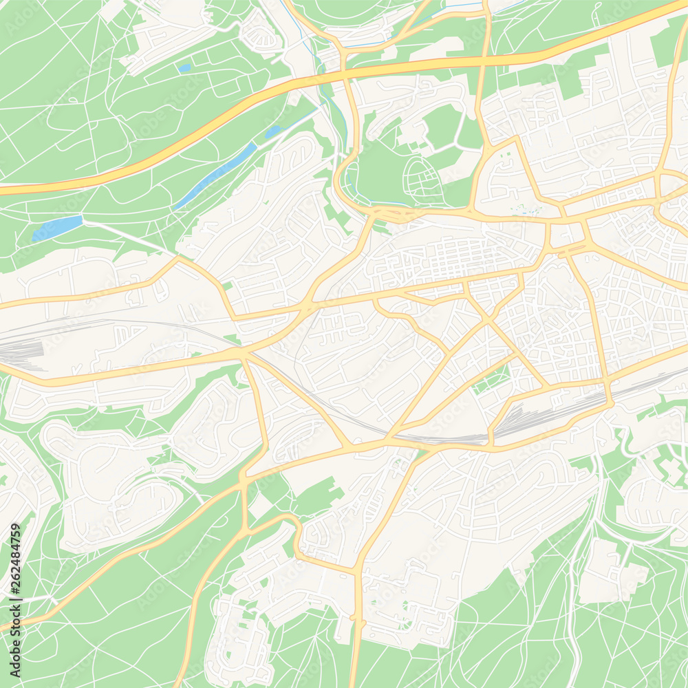 Kaiserslautern, Germany printable map