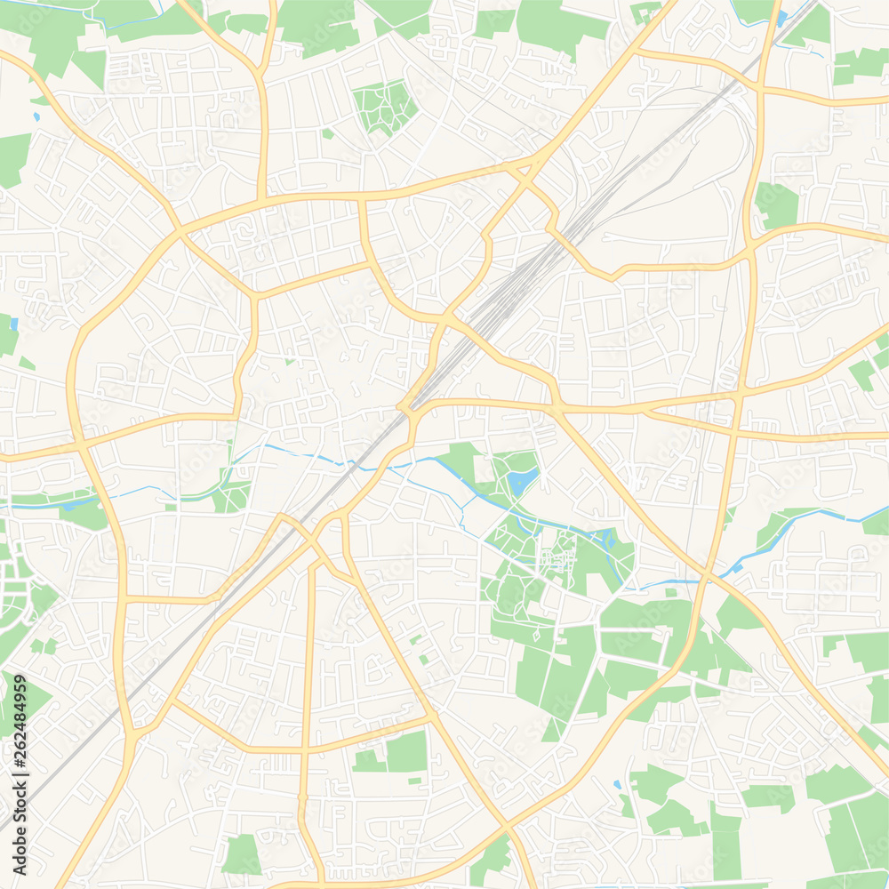 Gutersloh, Germany printable map