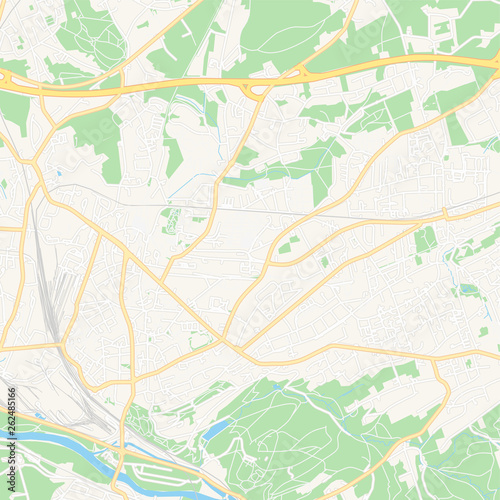Witten, Germany printable map