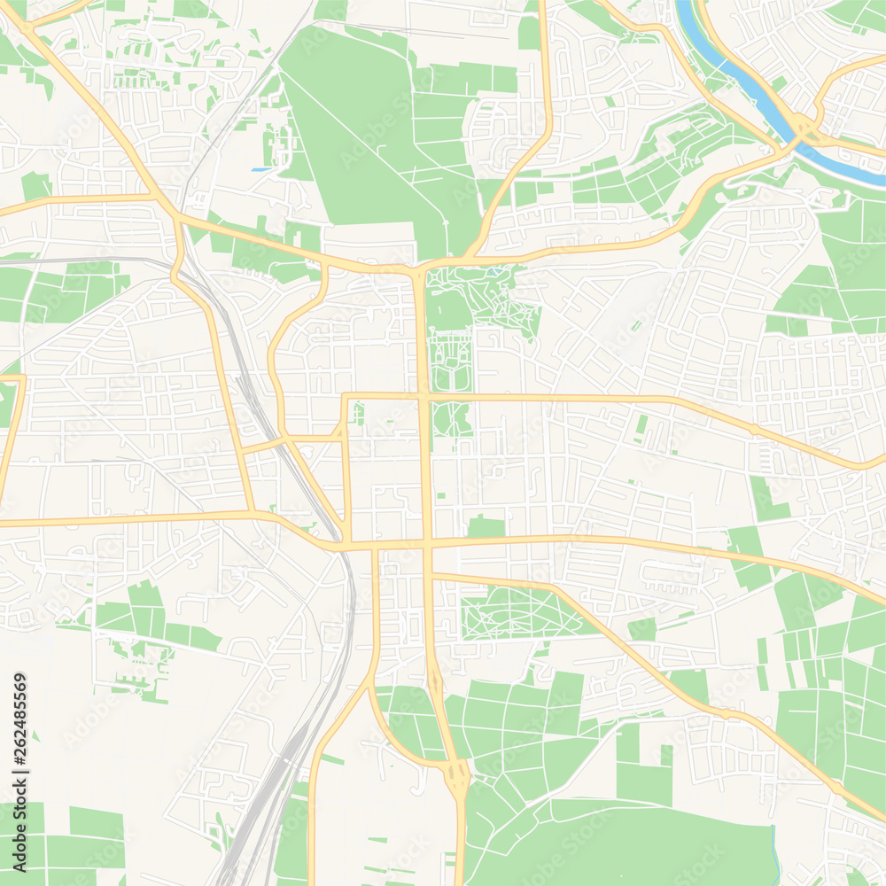 Ludwigsburg, Germany printable map
