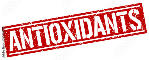 antioxidants square grunge stamp