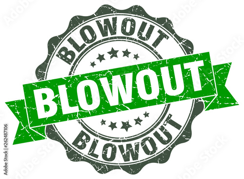 blowout stamp. sign. seal
