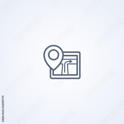 Location, navigator, vector best gray line icon