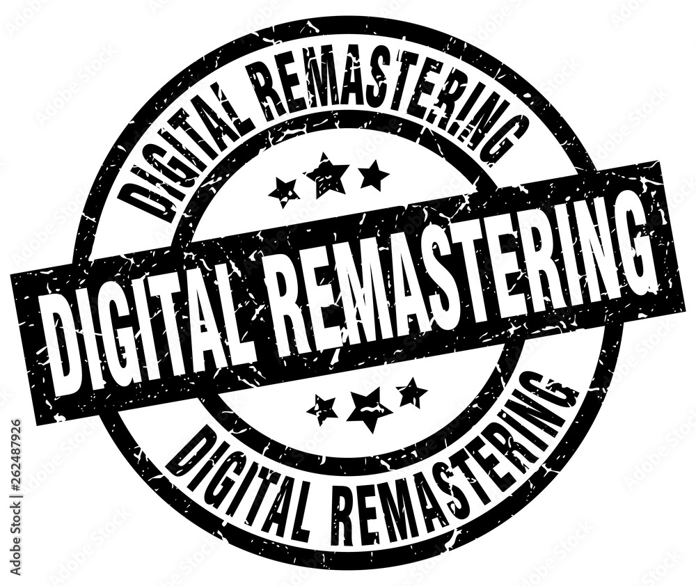 digital remastering round grunge black stamp digital remastering round grunge black stamp