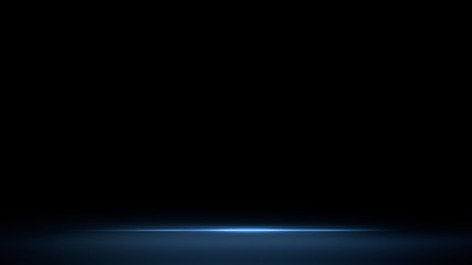 Empty black studio room. Dark background. Abstract dark empty studio room texture.  Product showcase spotlight background. Dark Studio Gallery. 