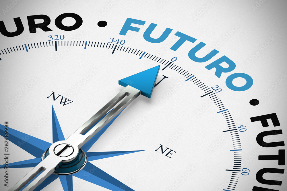 custom made wallpaper toronto digitalKompass zeigt in Richtung Futuro / Zukunft