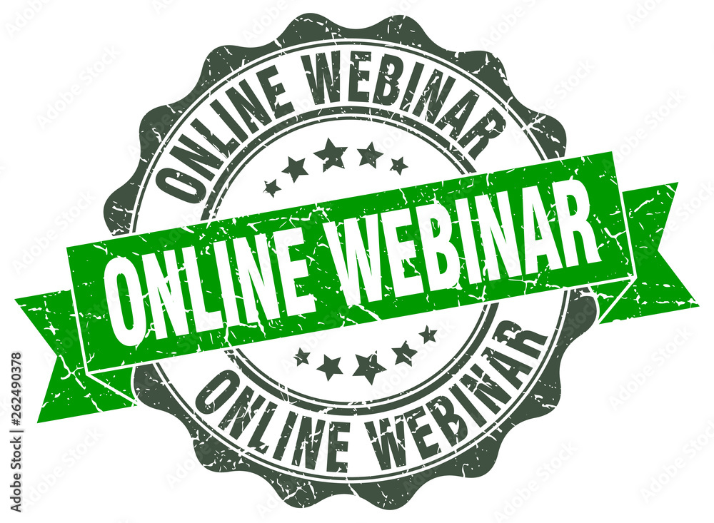 online webinar stamp. sign. seal online webinar stamp. sign. seal