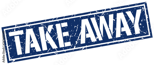 take away square grunge stamp