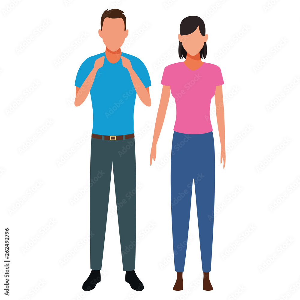 couple avatar cartoon character