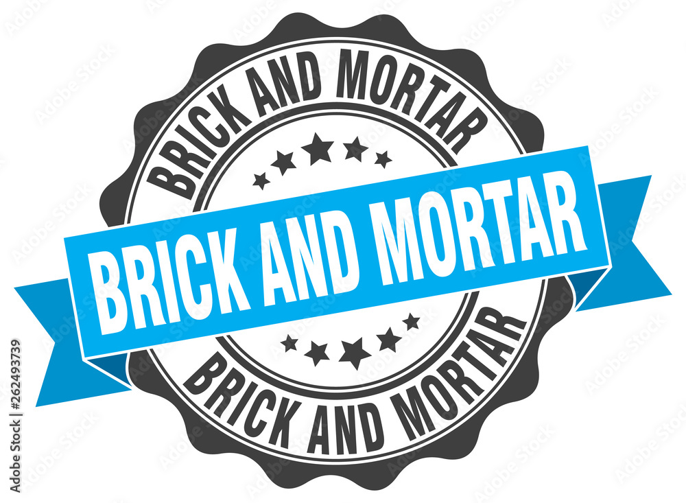 brick and mortar stamp. sign. seal