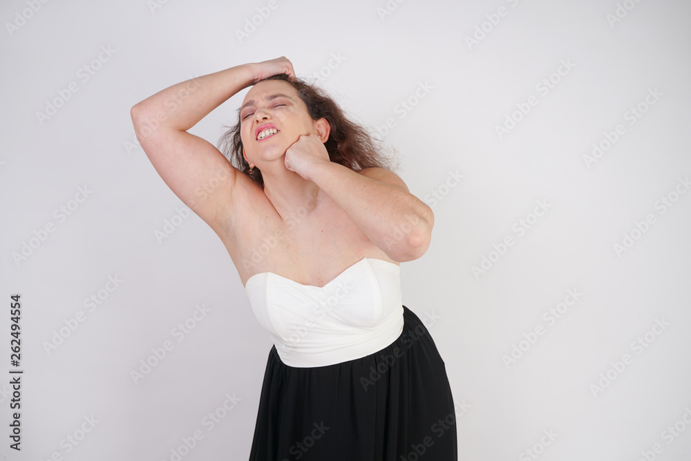 nervous depression woman with low self-esteem and emotional burnout nervous depression woman with low self-esteem and emotional burnout