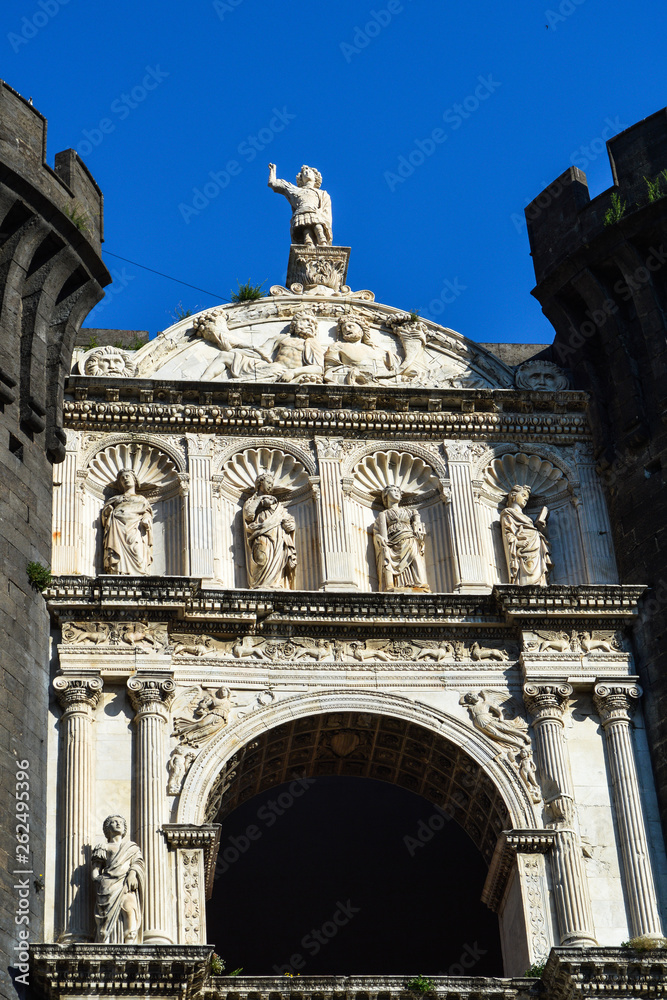 Antique triumphal arch in the castle of Nuovo in Naples.
