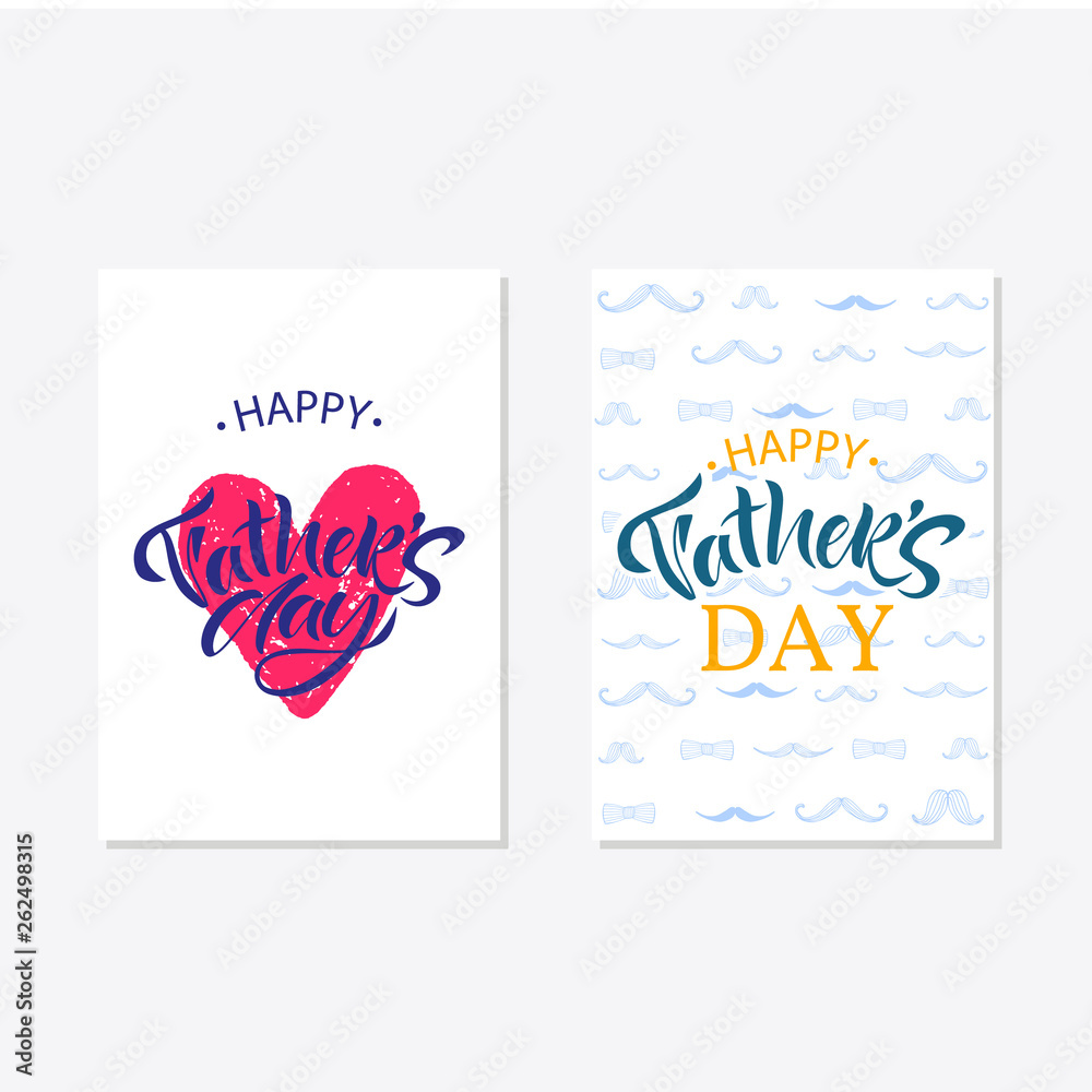 Greeting card template for Happy fathers day with typography design. Greeting card template for Happy fathers day with typography design.