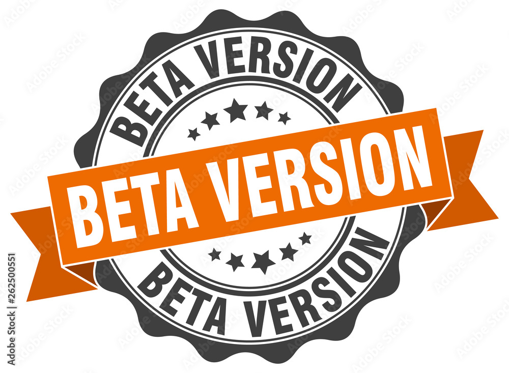 Obraz premium beta version stamp. sign. seal