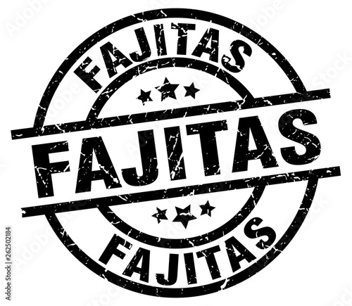 fajitas round grunge black stamp