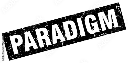 square grunge black paradigm stamp