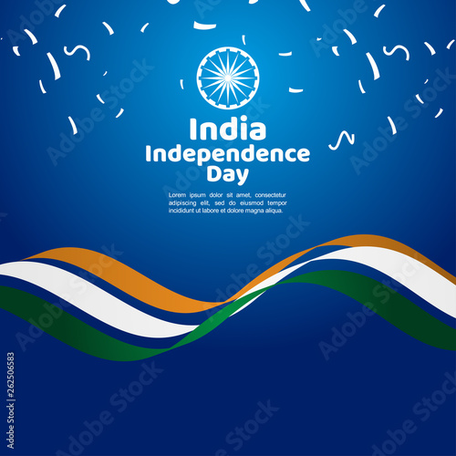 India Independence Day Vector Template Design Illustration