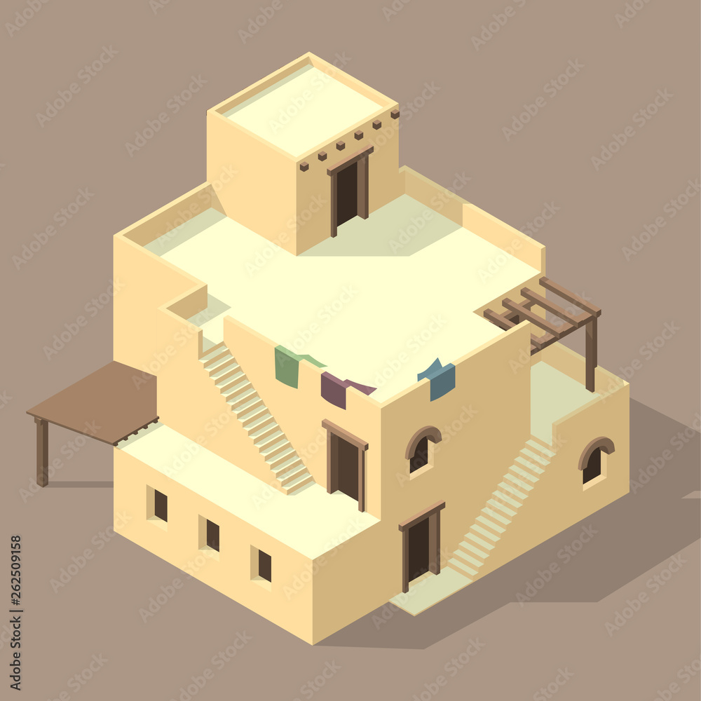 isometric Arab house