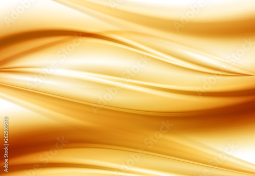 Beautiful Gold Satin. Drapery Background. Soft satin