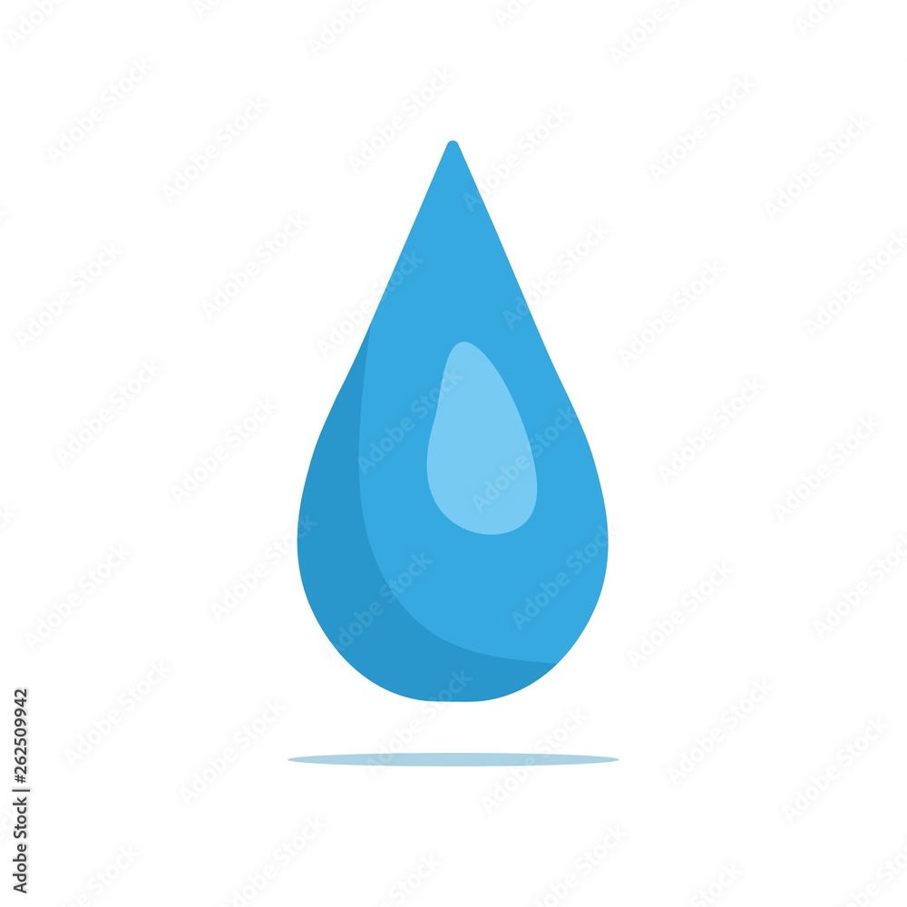Water drop icon. Blue drop. Liquid droplet. Water drop icon. Blue drop. Liquid droplet.