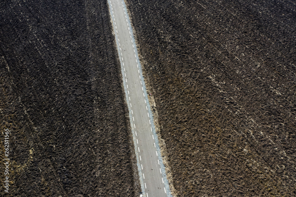 Obraz premium Spring fields drone view