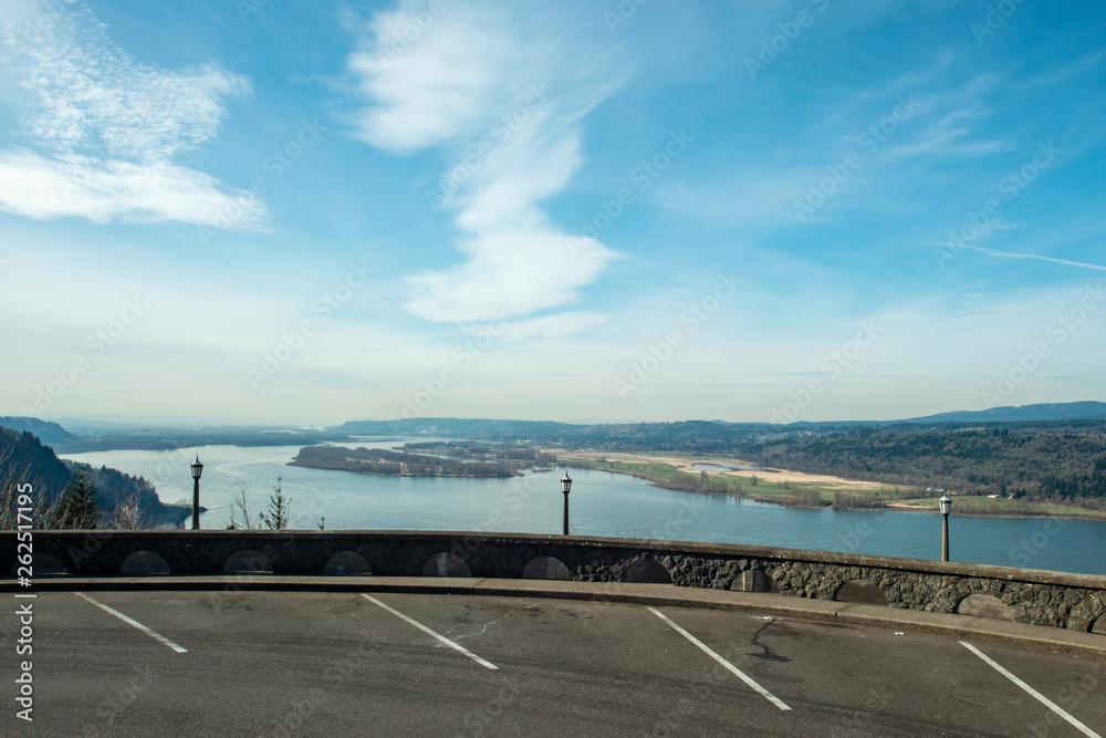 Fototapeta premium Parking spaces with views