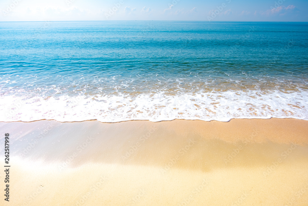 Sea view from the beach with clear sky Summer paradise beach of tropical Thailand, concept of outdoor travel Sea view from the beach with clear sky Summer paradise beach of tropical Thailand, concept of outdoor travel