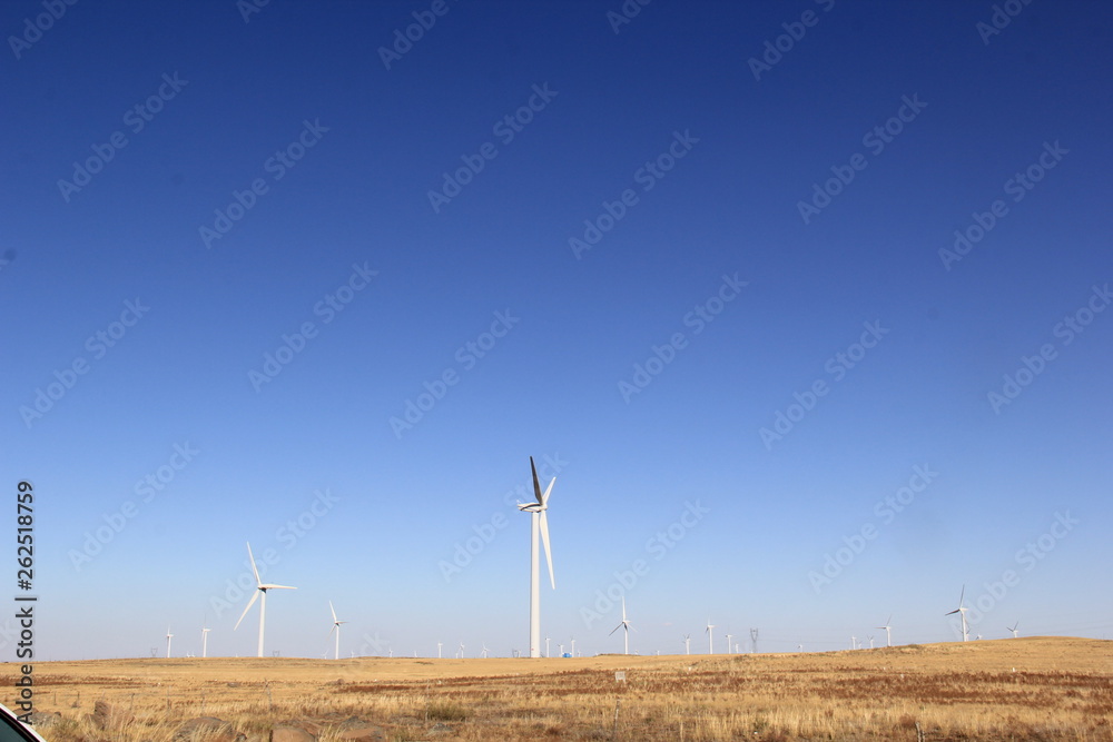 wind turbine in field