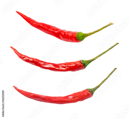 Pepper, red pepper on a white background, fresh food ingredient concept