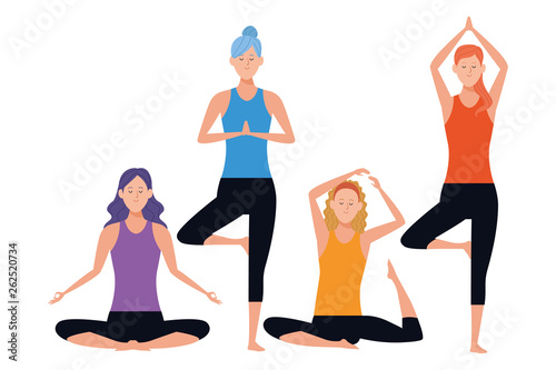women yoga poses