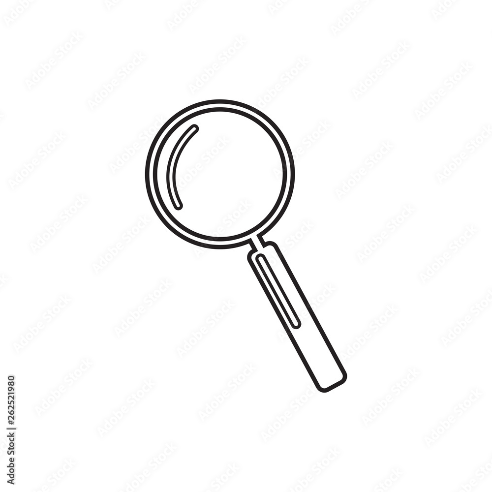 Magnifying glass icon illustration Magnifying glass icon illustration