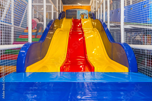 Plastic multi-colored slide for children