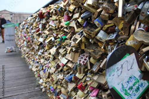 The Pont des Arts is a pedestrian bridge in Paris which crosses the River Seine. It links the Institut de France and the central square of the Palais du Louvre.