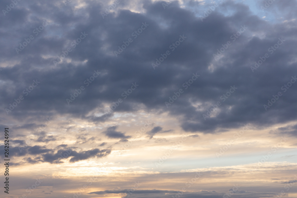 Dramatic stormy dark cloudy sky over sea, natural photo background Dramatic stormy dark cloudy sky over sea, natural photo background