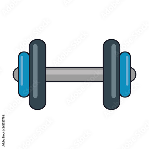 Gym equipment dumbell isolated