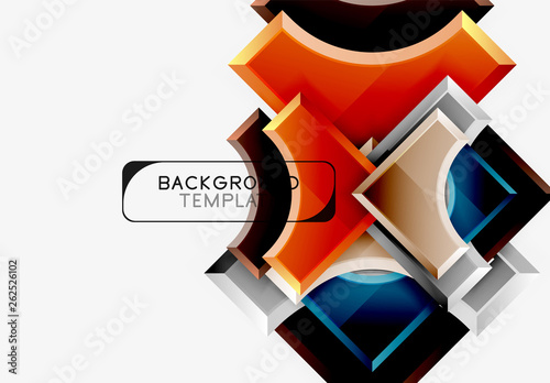 Geometrical 3d shapes background