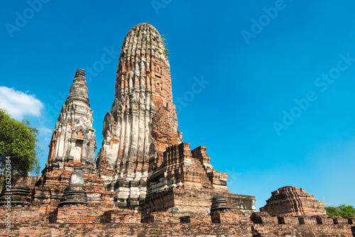 Ayutthaya  Thailand - Apr 10 2018  WAT PHRA RAM in Ayutthaya  Thailand. It is part of the World Heritage Site - Historic City of Ayutthaya.