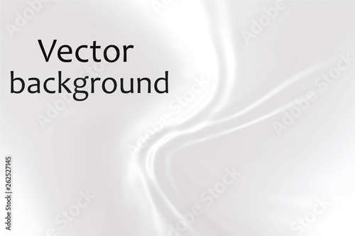 Smooth elegant white silk fabric background. Soft textile texture. Vector illustration
