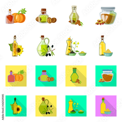 Vector illustration of healthy and vegetable sign. Set of healthy and agriculture vector icon for stock.