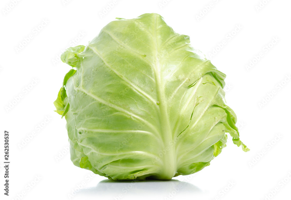 Young cabbage food on white background isolation Young cabbage food on white background isolation